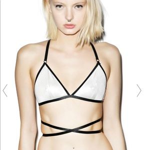 New Sold Out Widow Slinky Triangle Bralette L
